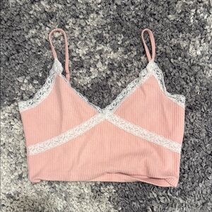 Aeropostale Blush Cami with Lace Detail